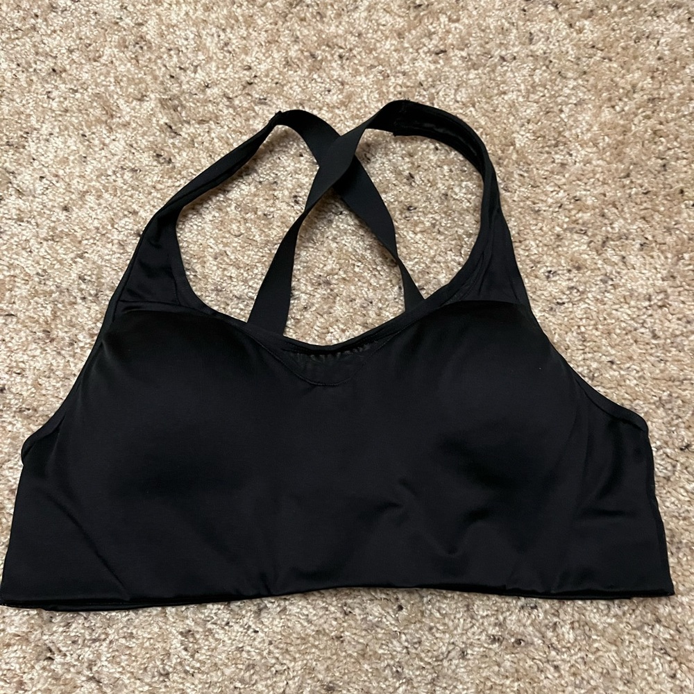 PINK Victoria's Secret Black and Pink Racerback Bra
